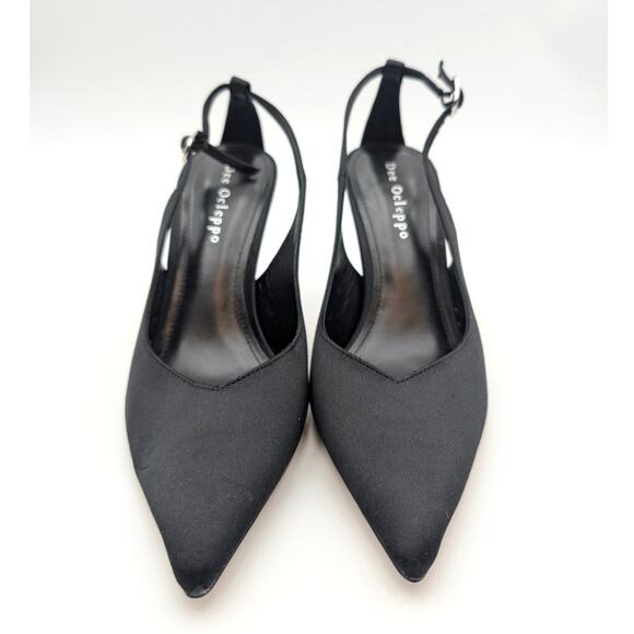 Dee Ocleppo Austin Pointed Toe Heels Pump Women's Black Satin Size US7 EU38 - Picture 2 of 11